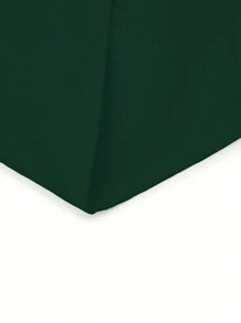 SHEIN LUNE Rozmiar Plus Damski Jednolity kolor Długi Rękaw Koszula - Ciemnozielony - Zobacz 5