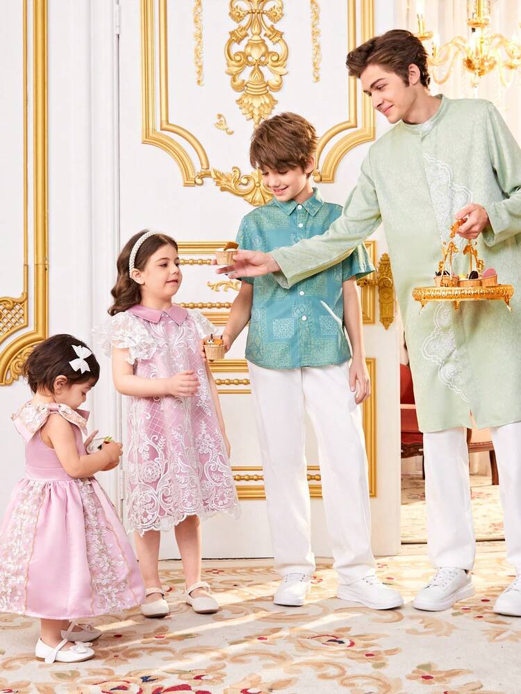 Baby Girl'S Gorgeous Elegant Satin Patchwork Flower Embroidery Mesh Sleeveless Dress