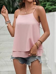SHEIN LUNE Ladies' Pink Camisole Top - Dusty Pink - View 5