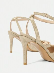 Women'S Fashionable High Heels With Bow Decoration