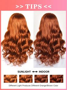 Transparent Lace Ginger Orange Body Wave 13 X 4 Lace Frontal Wigs #350 Copper Color Pre-Plucked Natural Hairline Lace Remy Hair Human Hair Top Quality Wigs For Women - S333 - View 8