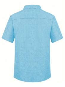 Manfinity Homme Men's Short Sleeve Shirt - Blue - View 2