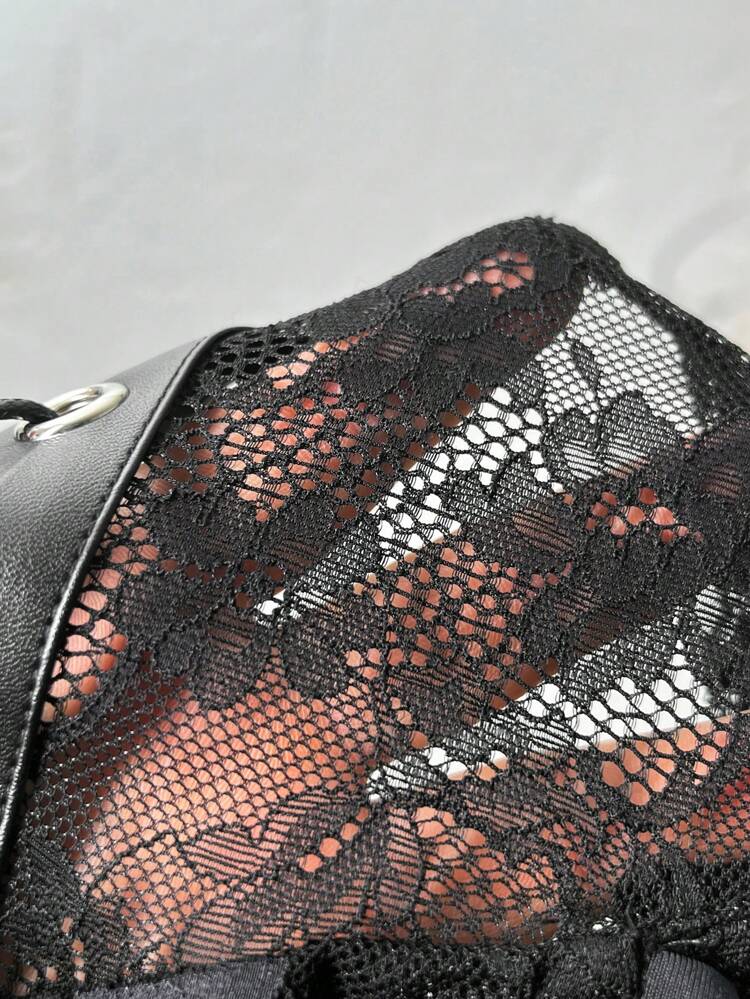 Ladies' Lace Halter Top And Skirt Set