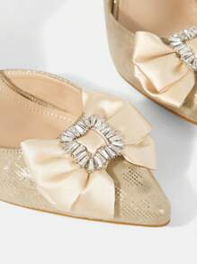 Women'S Fashionable High Heels With Bow Decoration