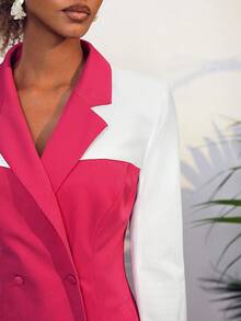 YndraR Women Blazer Color Block - Multicolor - View 7