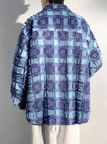 Men's Long Sleeve Brushed Plaid Shirt Jacket