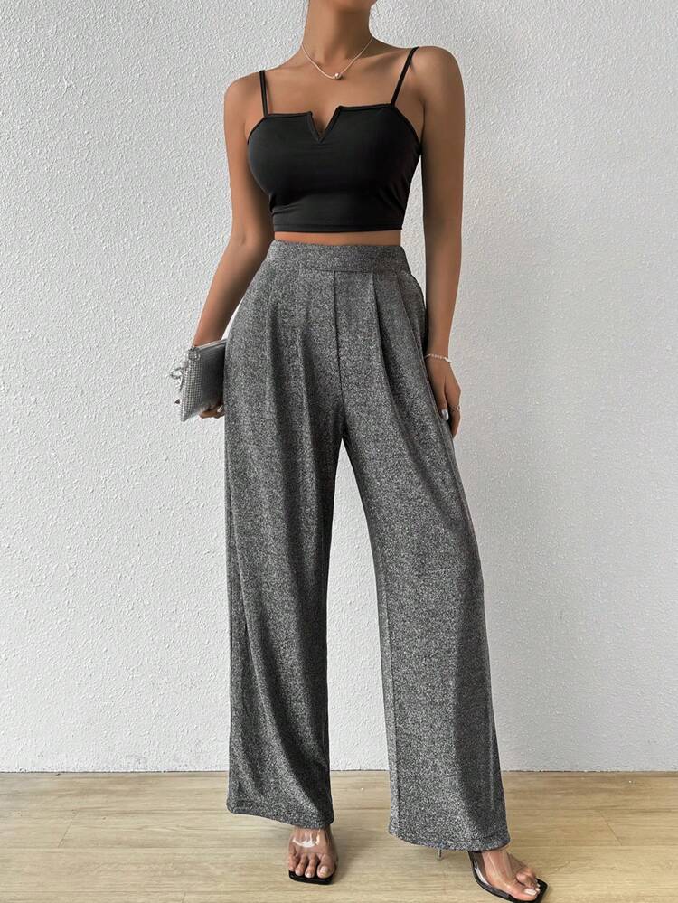 Women's Pleated Wide Leg Pants Fall Cloth For Women