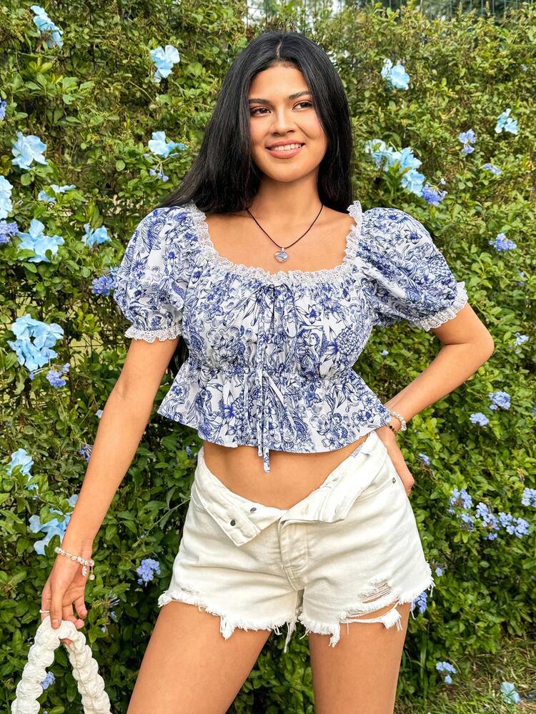 Short Puff Sleeve Shirt