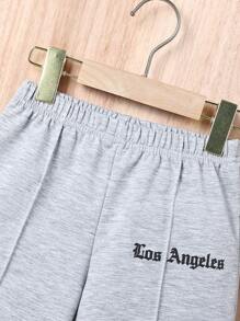 SHEIN Chàng trai trẻ Thoải mái Quần short Thích hợp Đối với Các hoạt động ngoài trời , Nhà  , Hoặc bờ biển - Xám - Xem 5