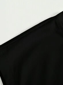 Manfinity LEGND Men's Slogan Printed Tank Top And Shorts Set - Black - View 3