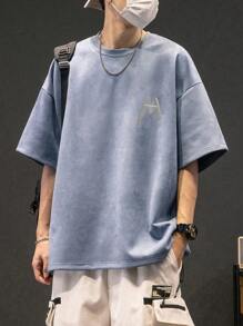 Áo thun & Áo lót Nam Lá thư Giải trí - Màu xanh nhạt - Xem 3