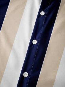 Manfinity Dauomo Men Striped Print Shirt - Yellow - View 4