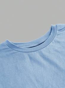 SHEIN EZwear 3入組休閒百搭修身女士圓領T恤，短袖，適合夏季穿著 - 彩色 - 查看 6