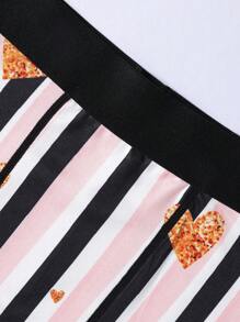 Men's Heart Striped Boxer Shorts - Baby Pink - View 3