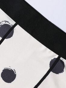 男士圓點印花緊身內褲 - 杏色 - 查看 6