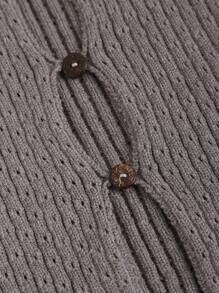 SHEIN Unity Women's Sleeveless Knitted Top With Hollow Out Front - Dark Grey - View 4