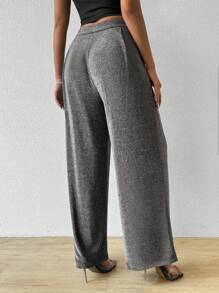 Chiquease 女士褶皺寬腳褲 - 銀色 - 查看 2