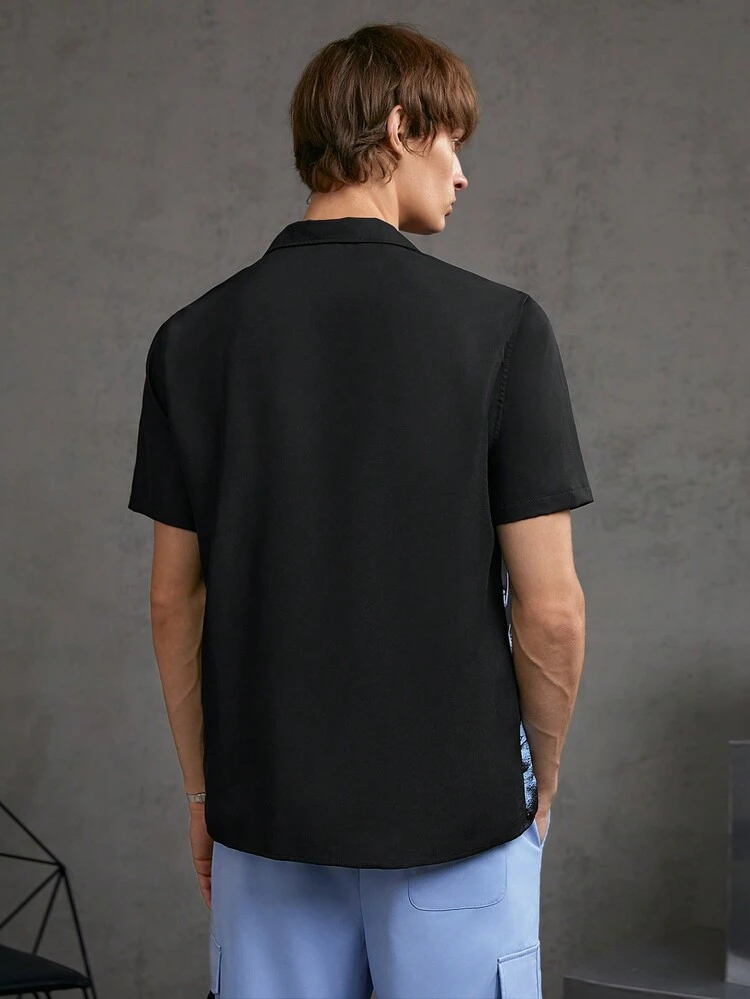 Men's Short Sleeve Woven Casual Shirt