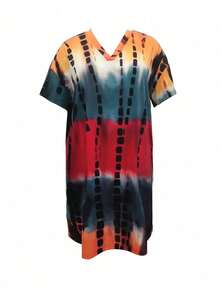 LONESS Kích thước lớn Nhuộm buộc Biến đổi dần Đầm - Nhiều màu - Xem 3