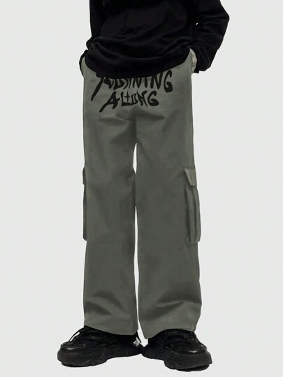 Street Life Herren Cargo Hose Mit Buchstabenmuster