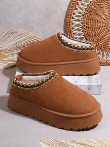 SHUZIA 女士溫暖家居拖鞋 - 駝色 - 查看 2