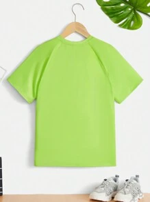 SHEIN 青少年男孩拼色短袖运动 T 恤 - 彩色 - 查看 10