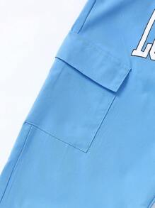 Thiếu niên Con trai Los Angeles In Đúng mốt Quần - Màu xanh lam - Xem 6