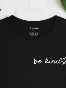 INAWLY Women's Slogan Printed Short Sleeve T-Shirt Be Kind Dear Person Behind Me, The World Is A Better Place With You In It Lots Of Love, The Person In Front Of You Graphic Tees Women Tops