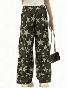 Camouflage Cargo Pants For Teenage Girls - Army Green - View 2