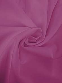 SHEIN Unity Vestido De Manga De Linterna De Color Sólido - Rosa Fucsia - Ver 5