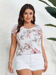 SHEIN VCAY 浪漫花卉襯衫 - 彩色 - 查看 1