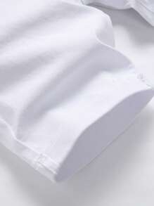 Manfinity Homme Shorts en jean droits pour hommes, tout blancs, formels, pour les vacances - Blanc - Voir 5