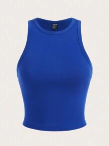 SHEIN Essnce 4pcs/Set Casual Versatile Sexy Round Neck Fitted Women Tank Tops, Suitable For Summer - Multicolor - View 8