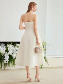MOTF PREMIUM WOVEN A-LINE TUBE DRESS
