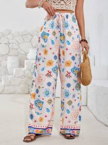 GENKIRA 花卉印花女款長褲 - 彩色 - 查看 5