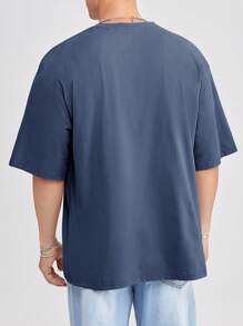 SWAVVY Loose Fit Men's Oversized Knit Casual T-Shirt, Summer