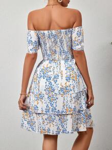 Breezaya Women's Floral Print Wrap Short Sleeve Dress - Multicolor - View 2