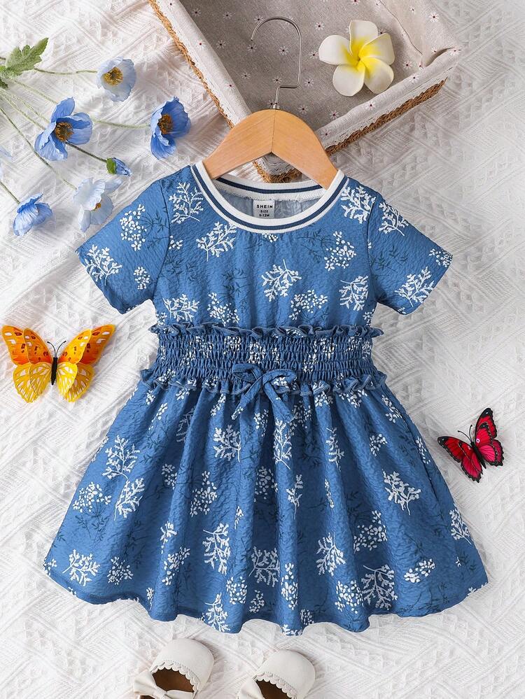 Baby Girls' Vintage Denim Effect Dress