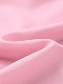 SHEIN Bedrucktes Kleid Für Junge Mädchen Mit Tape & Splice Und Kurzen Ärmeln - Pink - Übersicht 4