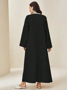 Al Najma Women's Colorblock Lapel Double Breasted Coat