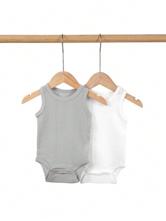 Bebé 2 piezas Body tank unicolor