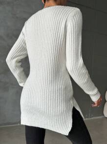 SHEIN Women'S Oversized Turtleneck Ribbed Pullover Sweater