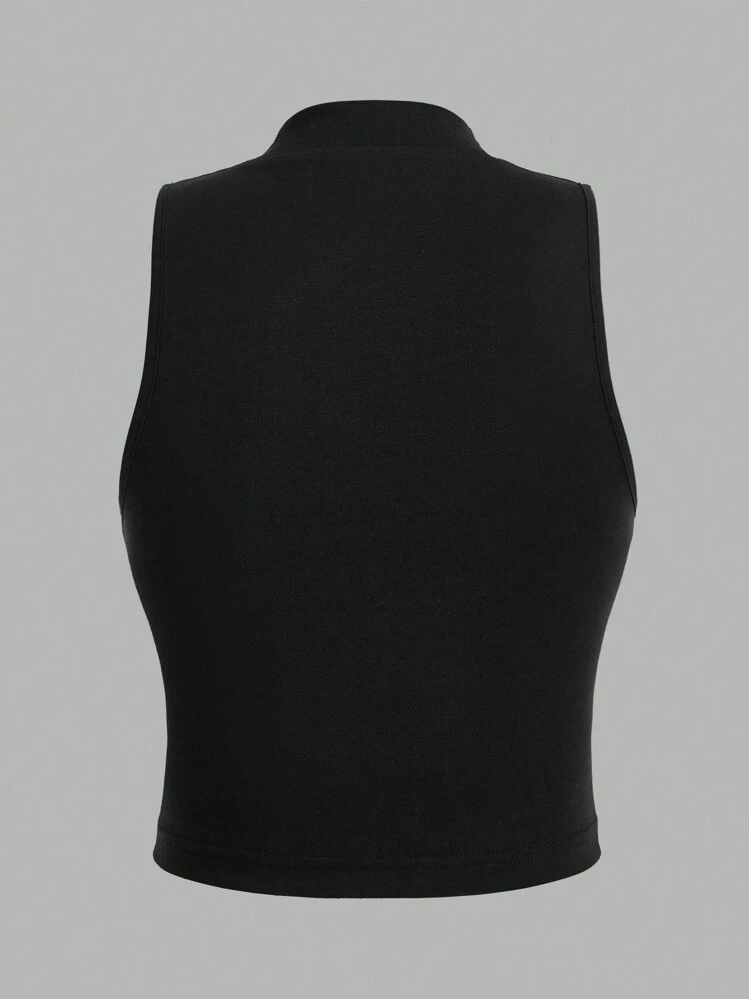 SHEIN EZwear 2枚入り タートルネック クロップド トップ カジュアル