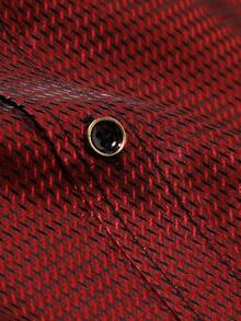 Manfinity AFTRDRK Nam Tay áo dài Áo sơ mi - Màu Đỏ Sâu - Xem 5