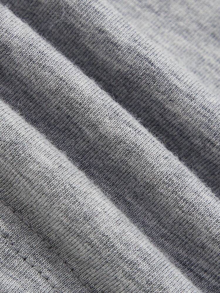 Baby Boys' Cute Bear Flocked Short Sleeve Top And Solid Color Shorts Set, Summer Matching Set