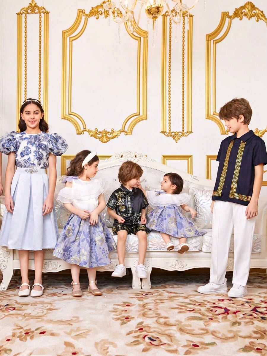 Tween Boy Loose Fit Casual Solid Woven Straight Leg Pants - White - View 1