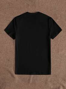 SHEIN Maglietta grafica donna taglie forti con scollo tondo e stampa di rose - nero - Visualizzare 2