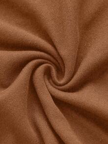 Flirla 純色百褶裙 - 棕色 - 查看 4