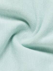 SHEIN 3款式 女童鬆緊針織彈性腰休閒短褲套裝 - 薄荷綠 - 查看 5