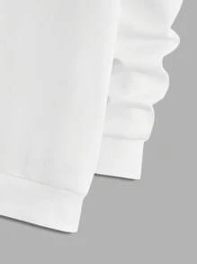 Manfinity VCAY Men's Knitted Round Neck Sweatshirt With Slogan Print And Colorblock Design Crew Neck Long Sleeve Color Block Sweatshirt, For Friends, Husband, Boyfriend Gifts - Green - View 3